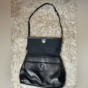 Coletta Black Leather Shoulder Bag